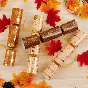8Pcs Thanksgiving Cracker Set Design – Golden theme