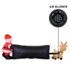 8ft LED Inflatable Reindeer Pulling Banner with Santa