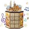 Kids LED Wooden Music Box Christmas Advent Calendar