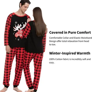 Black Moose Matching Family Pajamas Sets