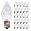 25pcs LED C7 Warm White Faceted Christmas Replacement Bulbs