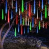 8 Tubes (12in) Christmas Meteor Shower Rain Lights, Multicolor