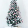 24pcs Clear Plastic Christmas Ball Ornaments 3.15in