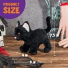 Satiated Realistic Black Cat Plush 7in