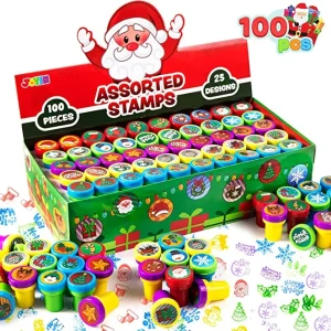 100Pcs Christmas 25 Unique Holiday Design Stampers
