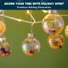 12pcs Christmas Clear Fillable Ornaments 2.36in