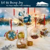 16pcs Clear Plastic Fillable Christmas Ornaments 3.94in