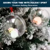 20pcs Fillable Christmas Ornaments Clear Plastic 3.15in