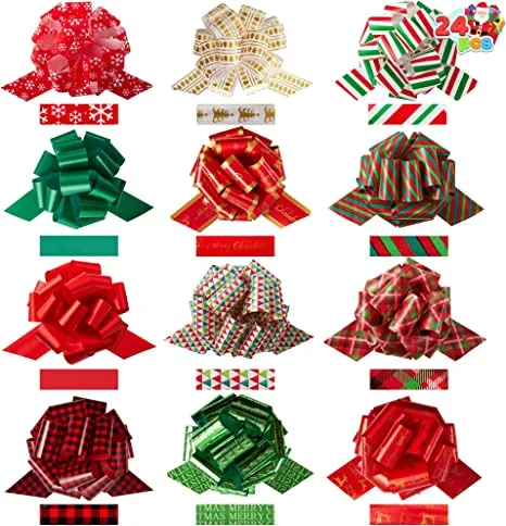 24pcs Gift Wrapping Christmas Pull Bows 4.7in
