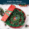 2pcs Christmas Snowflake Patterned Wreath Storage Bags 30in