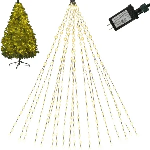 300 LED Christmas Tree String Light with Ring 6.2ft (Warm White)