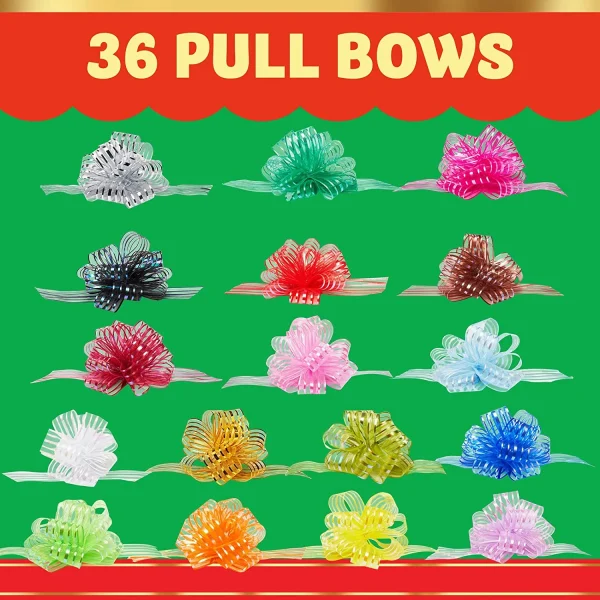 36pcs Christmas Pull Bows 4.7in