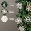 36pcs Wooden Snowflake Christmas Ornaments
