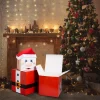 3pcs Santa Christmas Stacking Boxes with Lids
