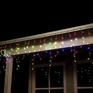 416 LED Color Changing Led Clear Wire Icicle Lights