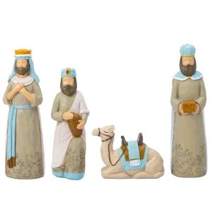 4Pcs Christmas wisemen nativity resin decoration