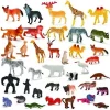 60Pcs  Jungle Animals Playset Toys