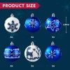 24pcs Blue And White Christmas Ornament Set