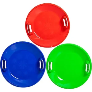 3Pcs Round Snow Sled (Red, Blue & Green)
