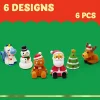 6pcs Christmas Characters LED Bath Toys