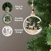 6pcs Wooden Reindeer Christmas Ornaments