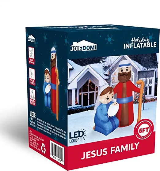 6ft Jesus Family LED Inflatable Christmas Decorations