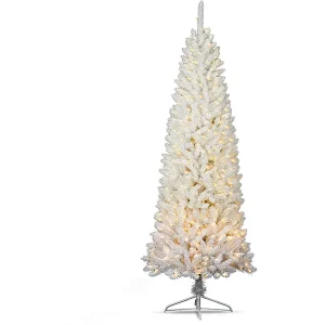 7.5ft 450 LED Prelit Slim Christmas Tree (White)
