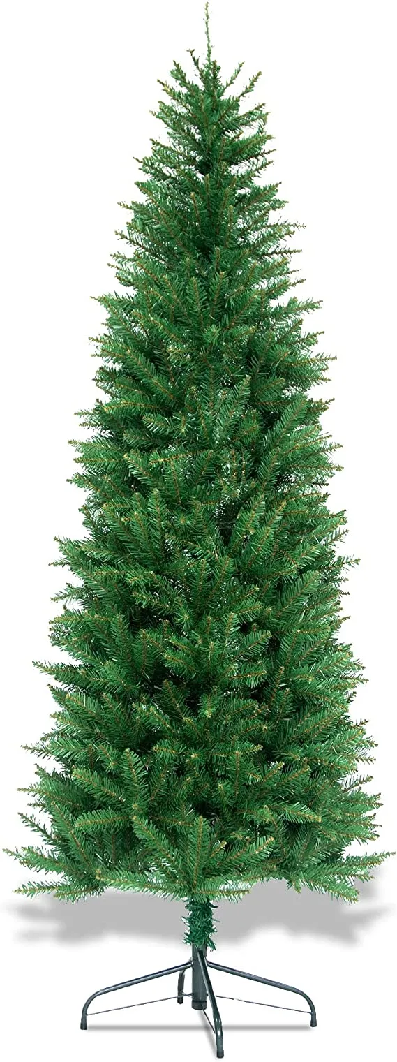 7ft Slim Artificial Christmas Tree With 892 PVC Branch Tips