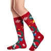 8 Pairs Womens High Knee Christmas Socks