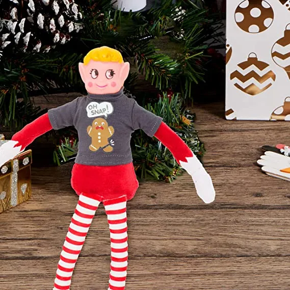 4pcs Santa Costume Christmas Elf Doll Clothes