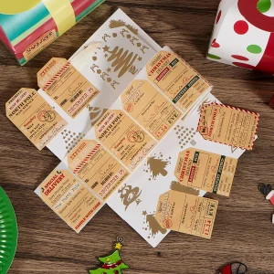 Christmas Gift Tag Kraft Paper North Pole Style