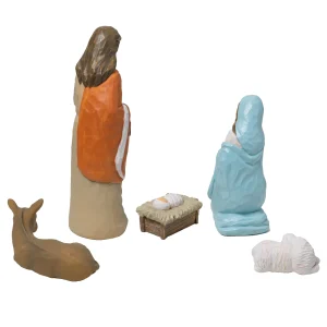 Christmas family nativity resin decoration