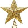 LED Christmas Lighted Gold Star Tree Topper