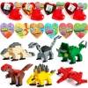 24Pcs Dinosaur Building Blocks Filled Hearts with Valentines Day Cards for Kids-Classroom Exchange Gifts (4)