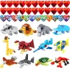 24Pcs Sea Animal Building Blocks Filled Hearts with Valentines Day Cards for Kids-Classroom Exchange Gifts (5)