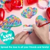 28Pcs Filled Heart with  Bracelet and Valentines Day Cards for Kids-Classroom Exchange Gifts