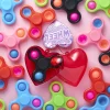 28Pcs Spinner Filled Hearts with Kids Valentines Cards for Classroom Exchange Gifts