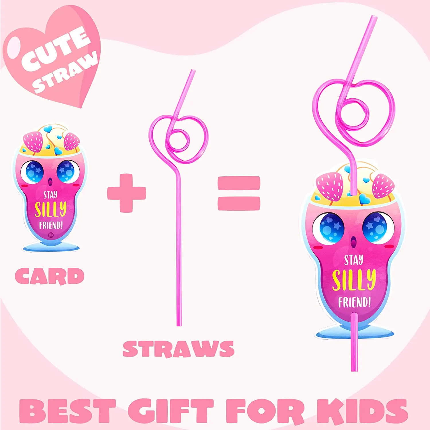 Heart Shaped Silly Straws