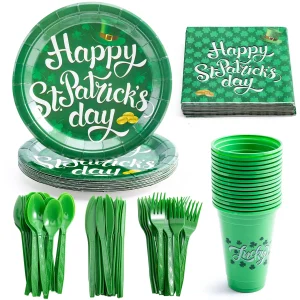 126Pcs St Patrick’s Party Supplies Pack for 18 People