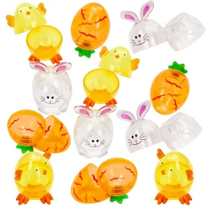 12Pcs Bunny Shaped Easter Eggs Shells 3.95in