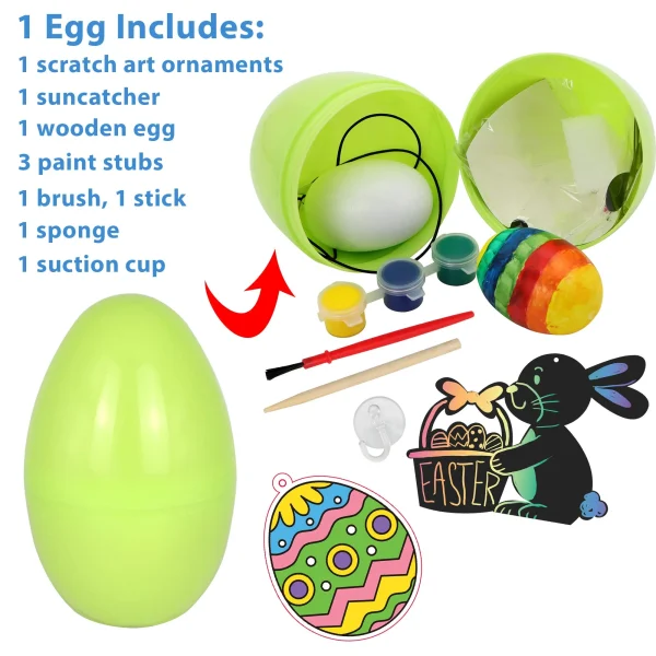 12pcs Prefilled Easter Eggs with DIY Arts and Crafts