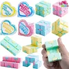 16Pcs Valentines Day Infinity Cube  Sensory Toy with Heart Boxes