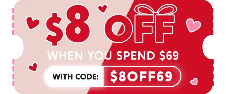 $8 off with $69+
