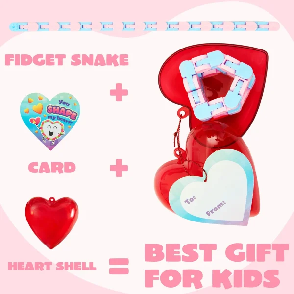 28pcs  Snake Cube with Valentines Card