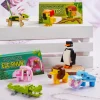 28Pcs Animal Building Blocks with Kids Valentines Cards