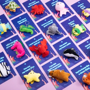 28pcs Valentines Mini Animal Plush Toys with Cards
