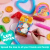 28pcs Valentines Pop Tube Toys with Heart Boxes for Valentines Party Favors