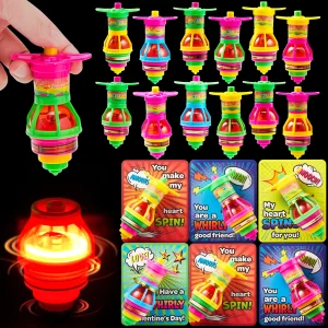 28pcs Valentines Spinning Top with Gift Cards