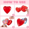 28pcs Valentines push bubble Tubes with Heart Box