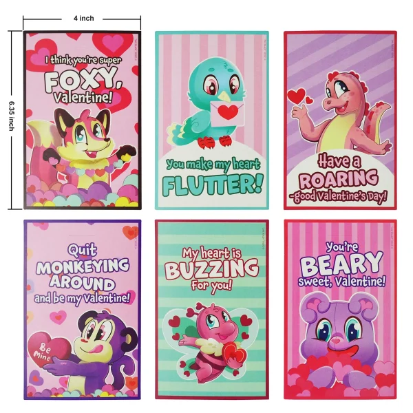 30pcs Valentines Cards and Bookmark Rulers